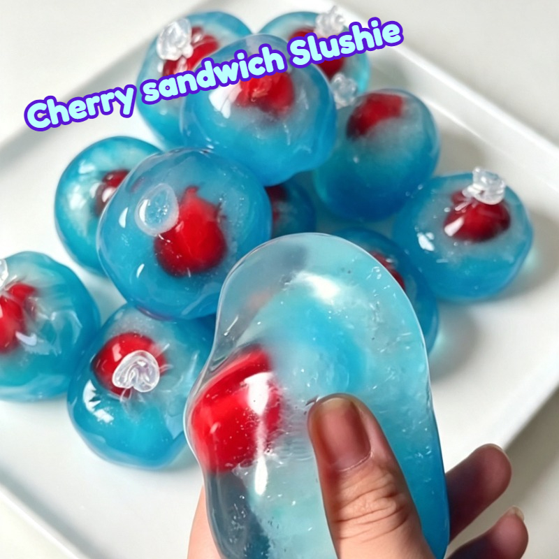Sensory Fidget Toys - Shapable Cherry Sandwich Slushie Stress Ball