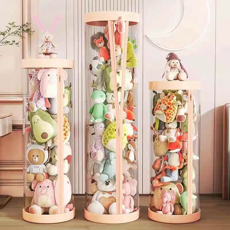 Stuffed Toy Storage Barrel wit - Soft Plush Doll ulasan dan harga