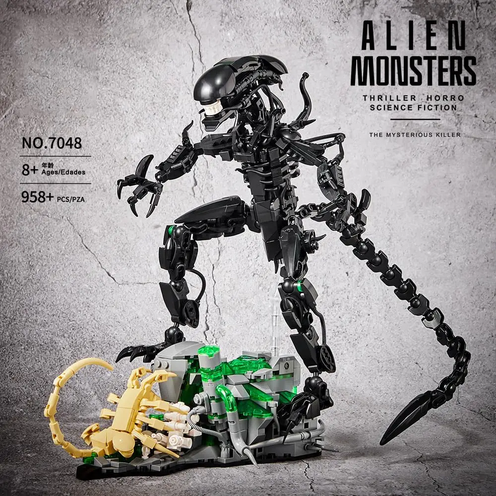 MOC 7048 Alien Monsters Buildi - Xenomorph Kids Toys ulasan dan harga
