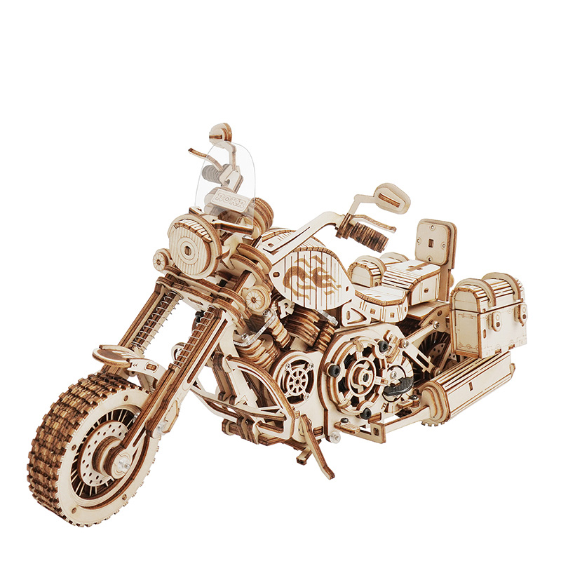 Robotime Motorcycle Puzzle 3D  - Wooden Blocks Stacking ulasan dan harga