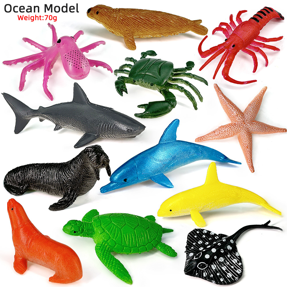 12pcs Ocean Sea Life Set Anima - Sandbox Play Set ulasan dan harga