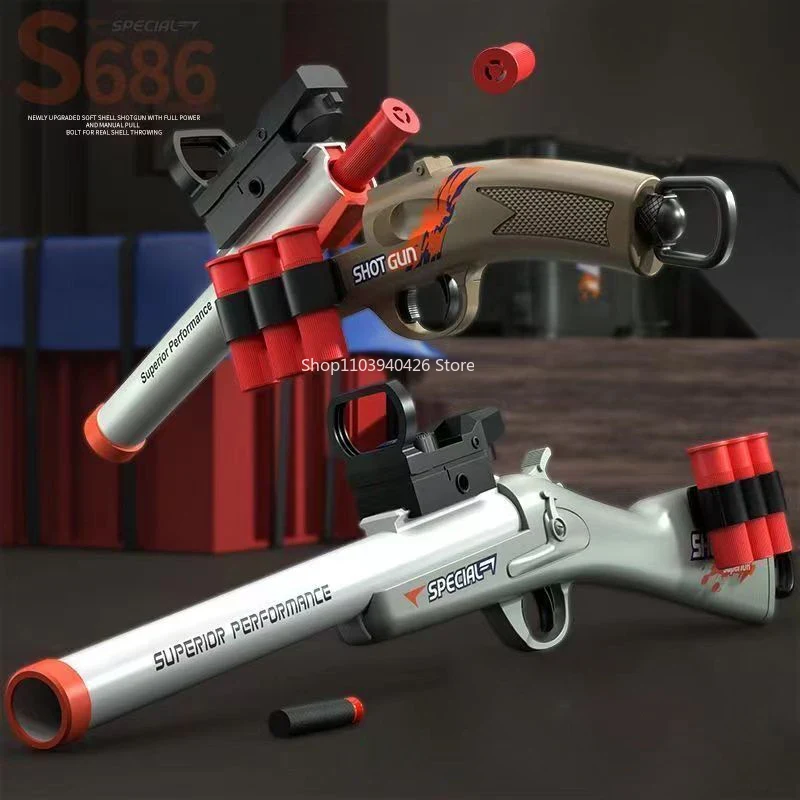 S686 Throwing Shell Shotgun To - Foam Dart Gun ulasan dan harga