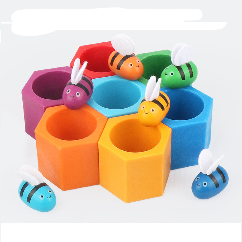 Bee Board Games Montessori Ear - Wooden Blocks Stacking ulasan dan harga