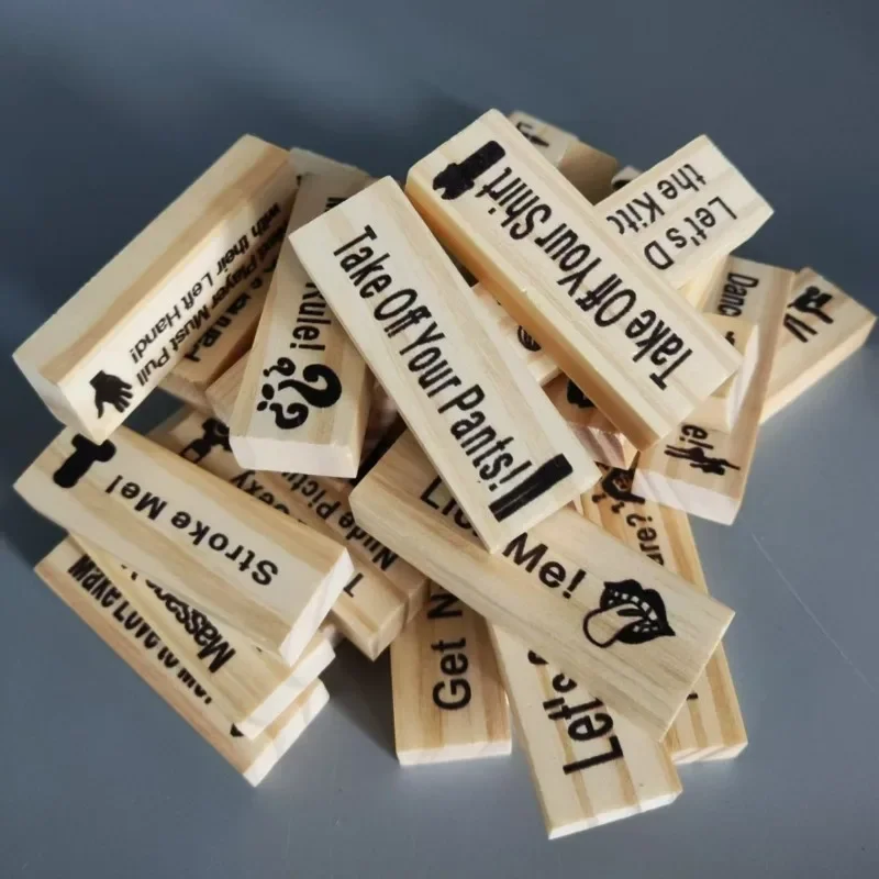48PCS Block Tower Game Couple  - Wooden Blocks Stacking ulasan dan harga