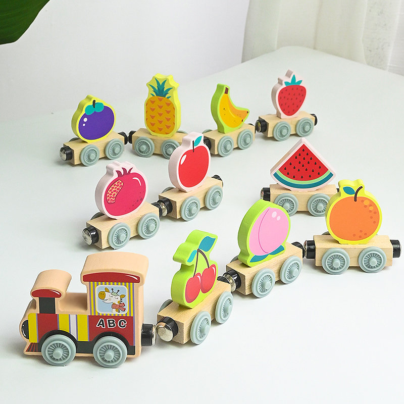 Magnetic Wooden Small Train To - Wooden Blocks Stacking ulasan dan harga