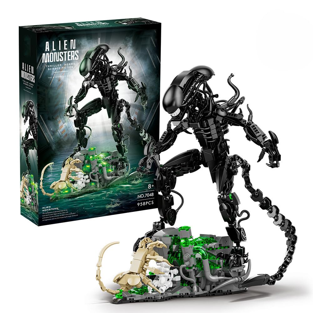 958PCS Alien Monsters Building - Xenomorph Kids Toys ulasan dan harga