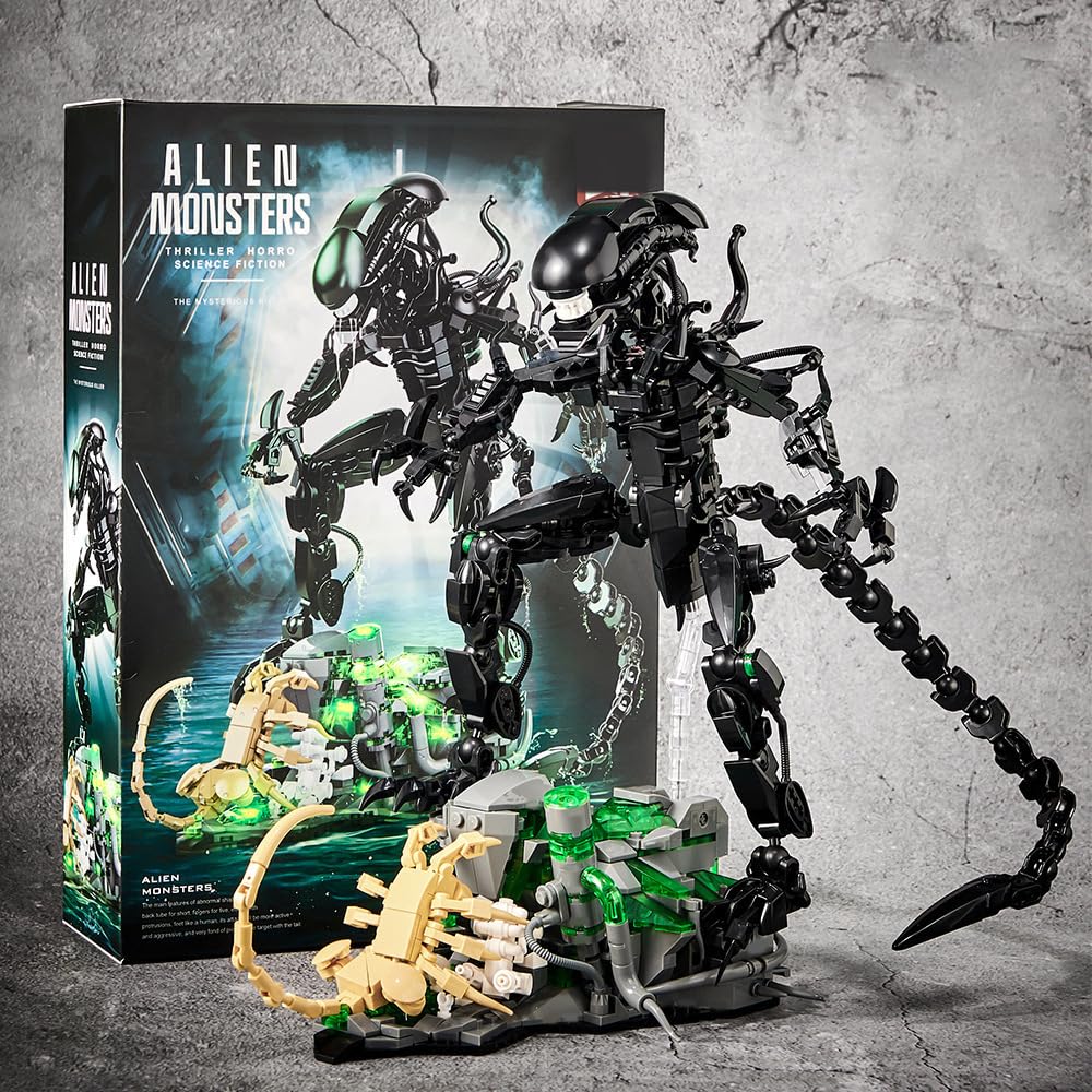 958PCS Alien Monsters Building - Xenomorph Kids Toys ulasan dan harga