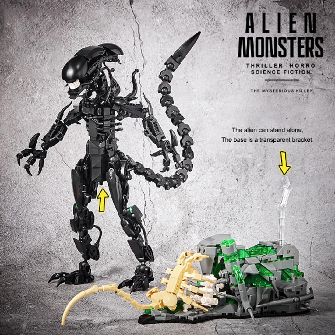 958PCS Alien Monsters Building - Xenomorph Kids Toys ulasan dan harga