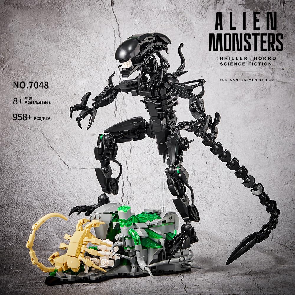 958PCS Alien Monsters Building - Xenomorph Kids Toys ulasan dan harga