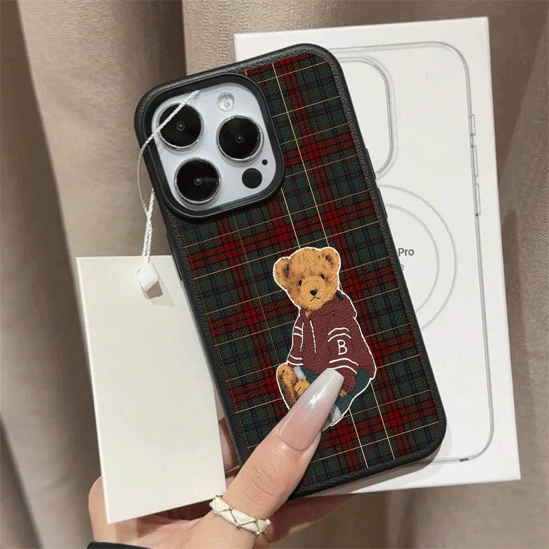 Grid Retro Teddy Bear Pattern  - Soft Plush Doll ulasan dan harga