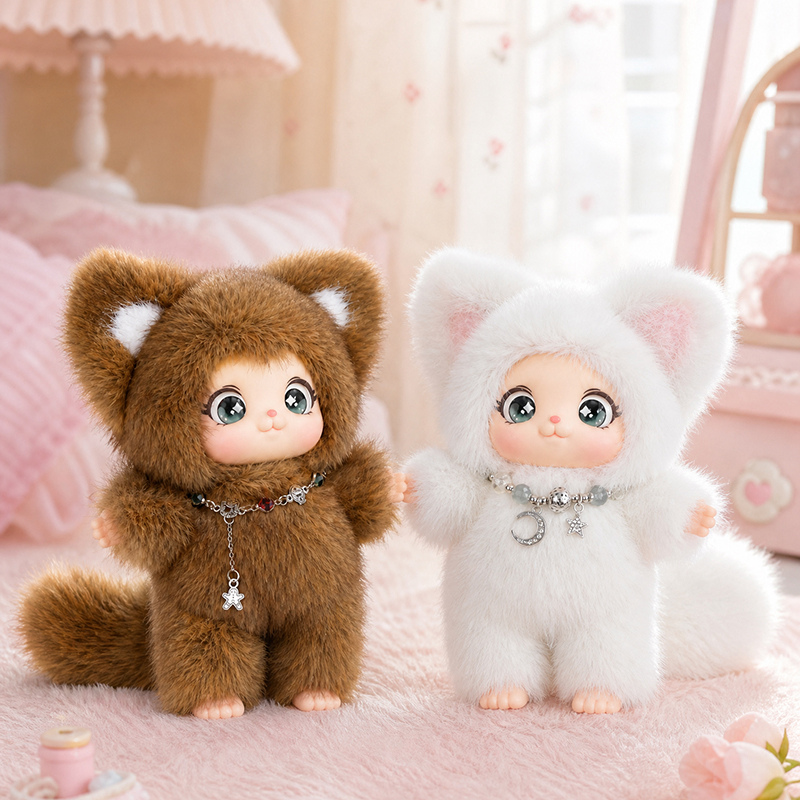 18cm New Cute Family Fox Plush - Kids Toys Doll ulasan dan harga