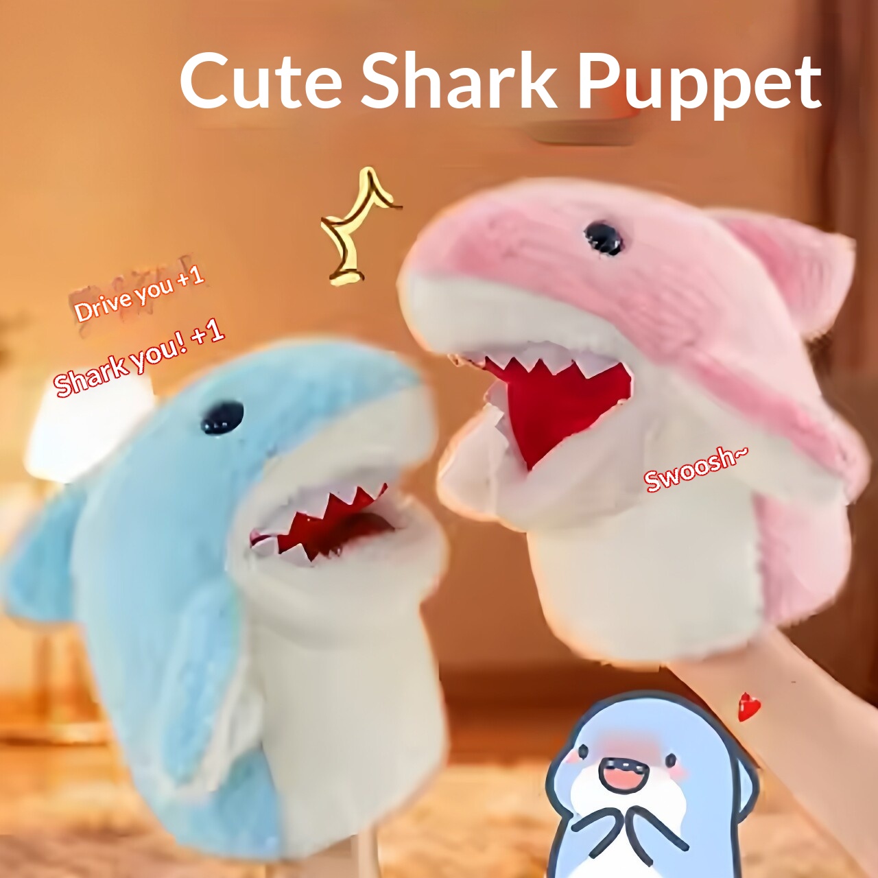 Shark Hand Puppet Plush Shark  - Kids Toys Doll ulasan dan harga
