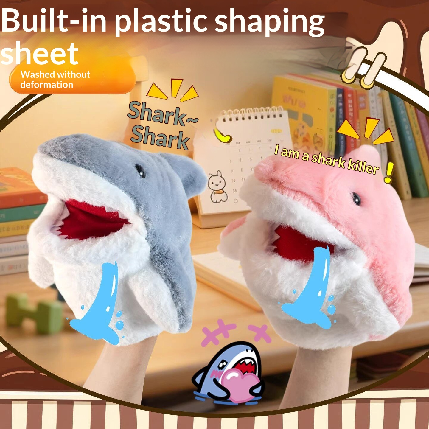 Shark Hand Puppet Plush Shark  - Kids Toys Doll ulasan dan harga