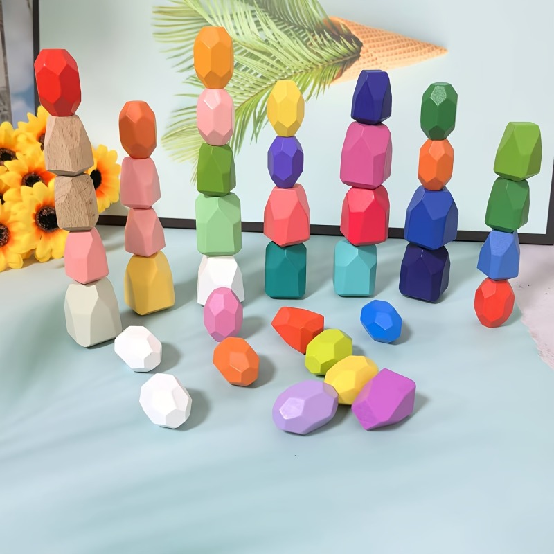 20pcs Wooden Stacked Balance S - Wooden Blocks Stacking ulasan dan harga