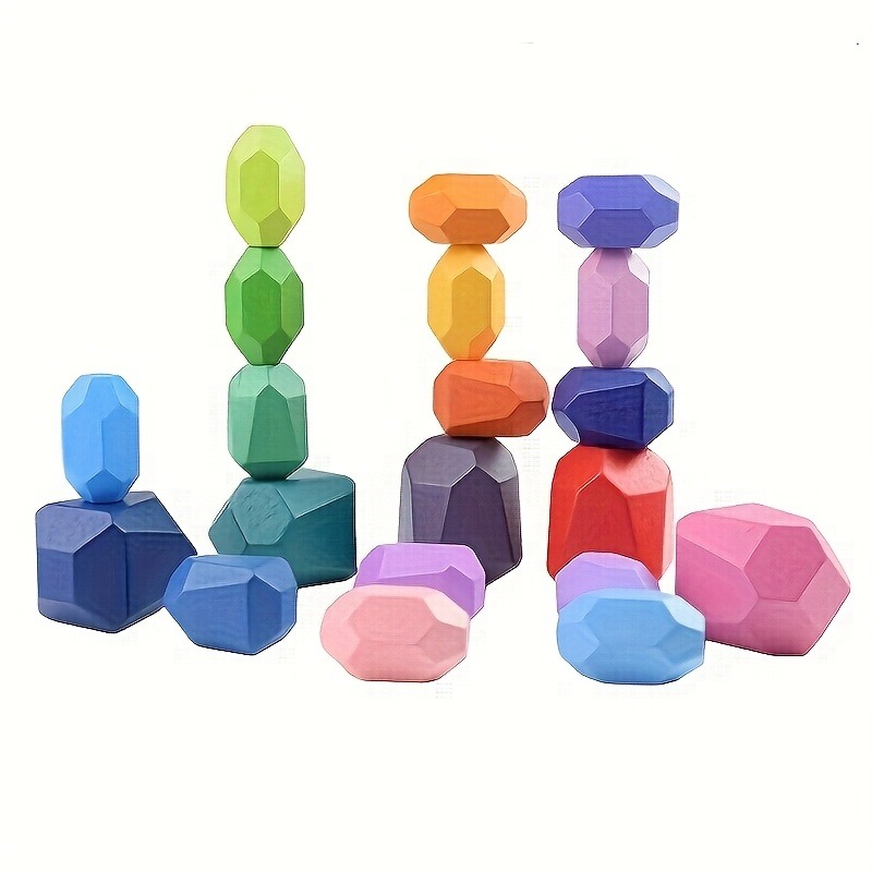 20pcs Wooden Stacked Balance S - Wooden Blocks Stacking ulasan dan harga