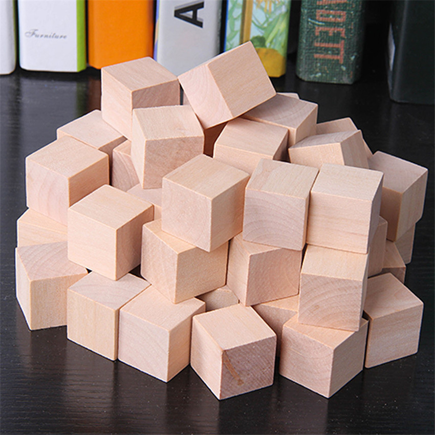 30Pcs/lot 2X2CM Wooden Colorfu - Wooden Blocks Stacking ulasan dan harga