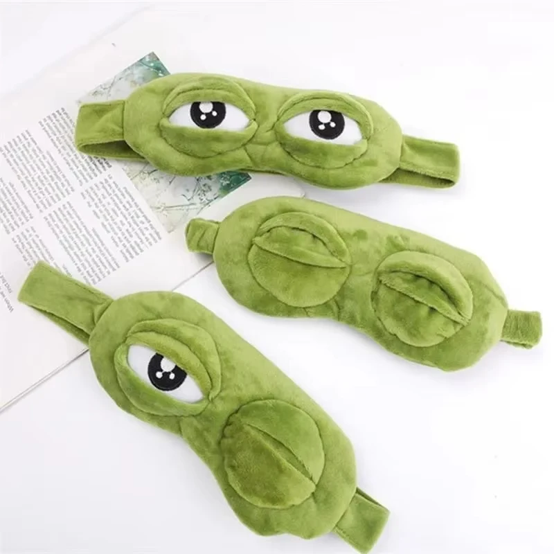 Frog Shaped Eye Mask Party Gam - Soft Plush Doll ulasan dan harga