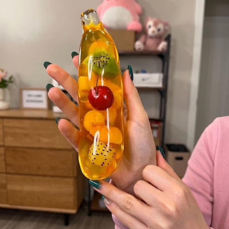 Fruit Banana Jelly Squishy Toy - Sensory Fidget Toys ulasan dan harga