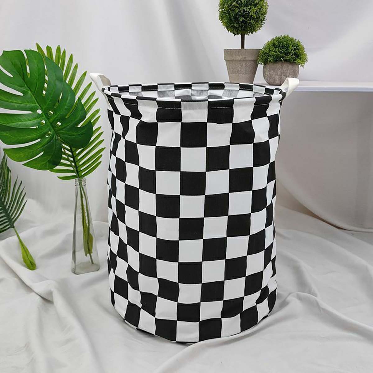 Modern Plaid Canvas Storage Ba - Kids Toys Clearance ulasan dan harga