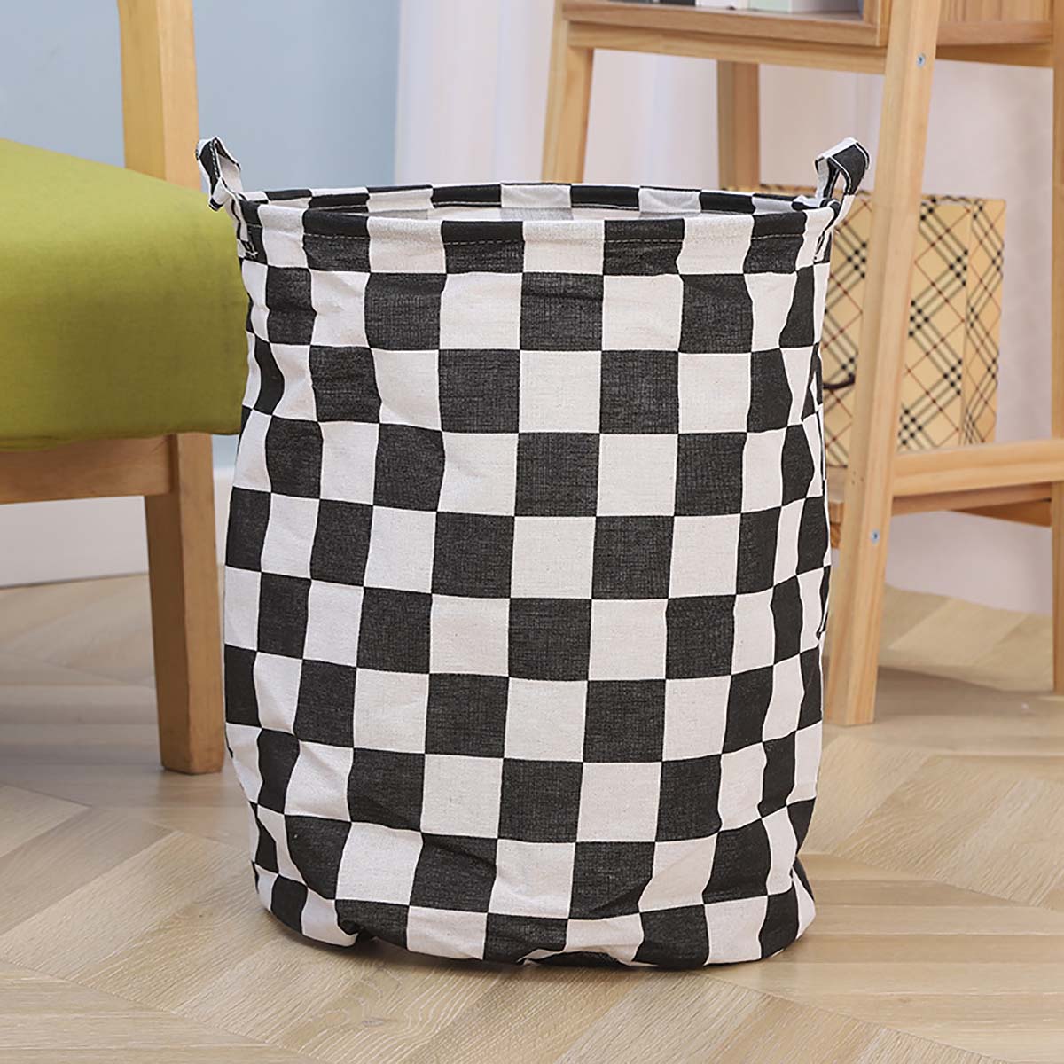 Modern Plaid Canvas Storage Ba - Kids Toys Clearance ulasan dan harga