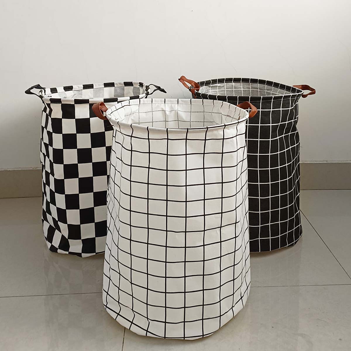 Modern Plaid Canvas Storage Ba - Kids Toys Clearance ulasan dan harga